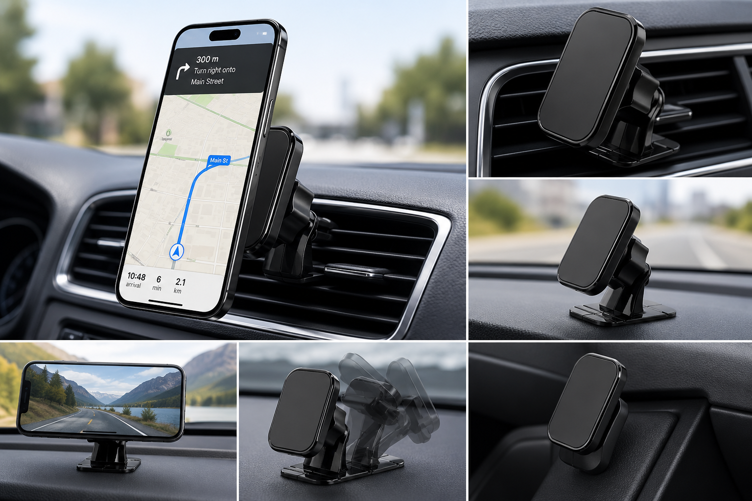 Magnetic Car Phone Holder Air Vent | מעמד טלפון מגנטי לפתח מזגן