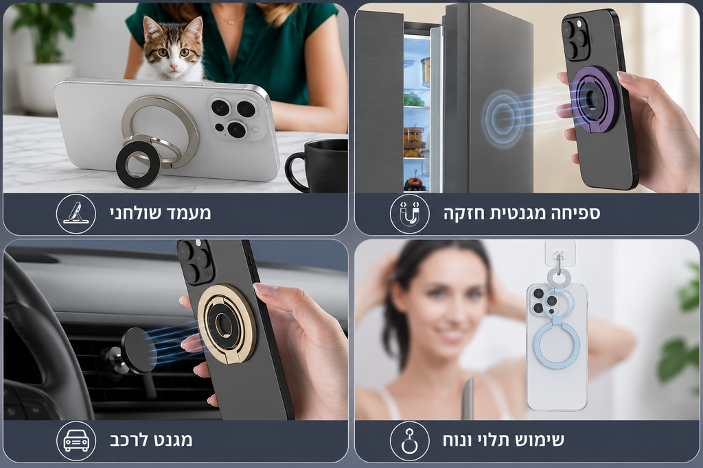 טבעת מגנטית מתקפלת ל-מגסייף