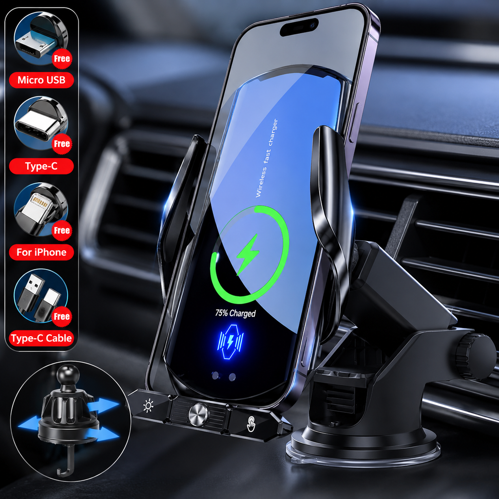 Magnetic Wireless Car Charger | מטען מגנטי אלחוטי לרכב