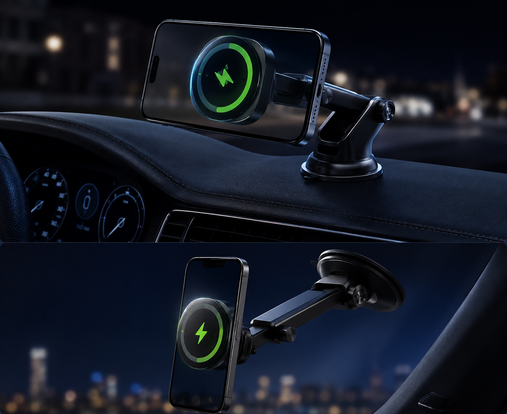 Magnetic Wireless Car Charger 25W | מטען מגנטי אלחוטי 25W לרכב