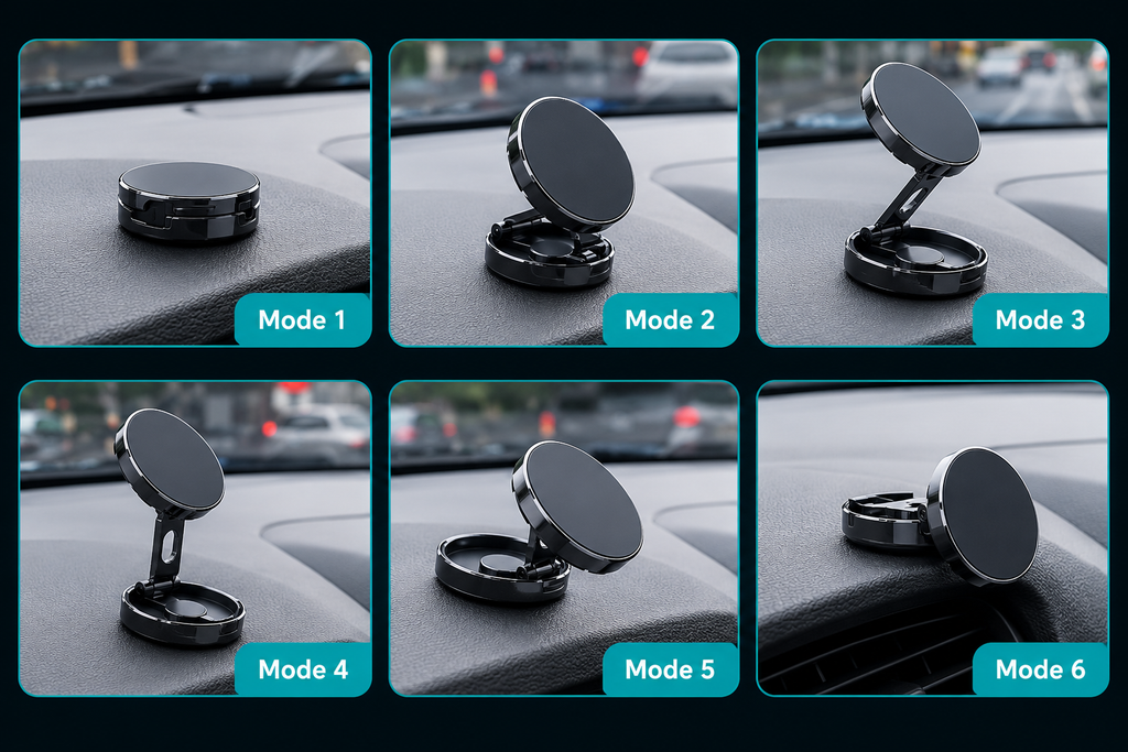 Foldable Magnetic Car Phone Holder | מעמד טלפון מגנטי מתקפל לרכב