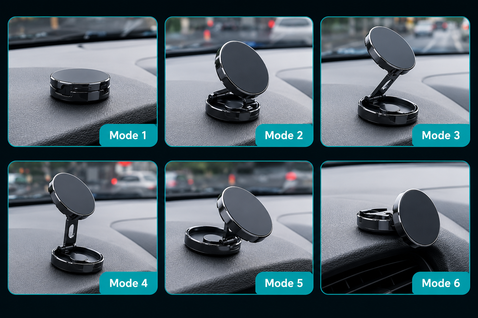 Foldable Magnetic Car Phone Holder | מעמד טלפון מגנטי מתקפל לרכב