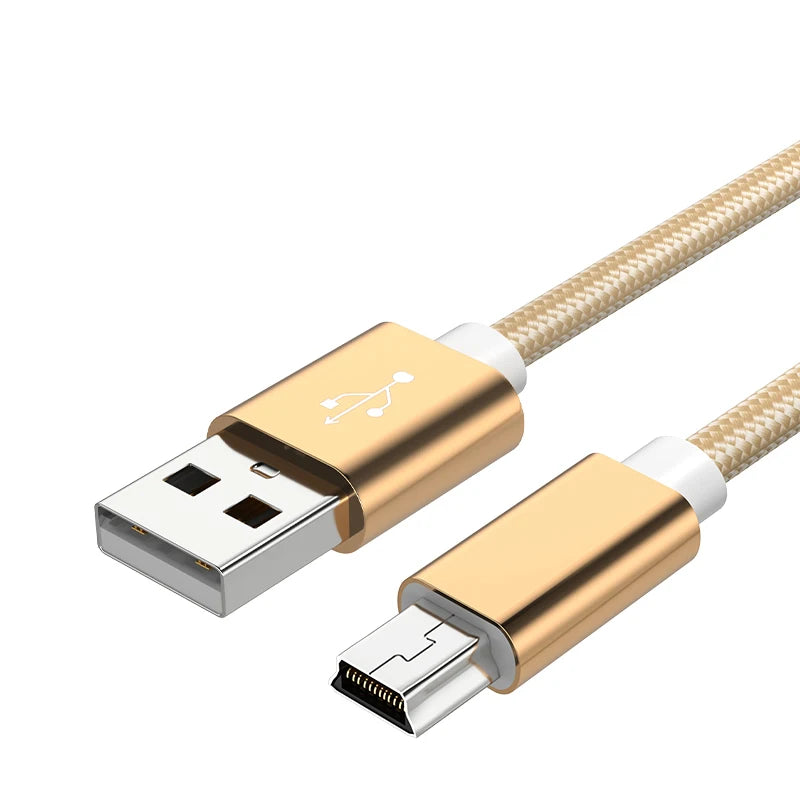 Mini USB Cable Mini USB To USB Fast Data Transfers Charger Cable for MP3 MP4 Player Car DVR GPS Digital Camera HDD Cord
