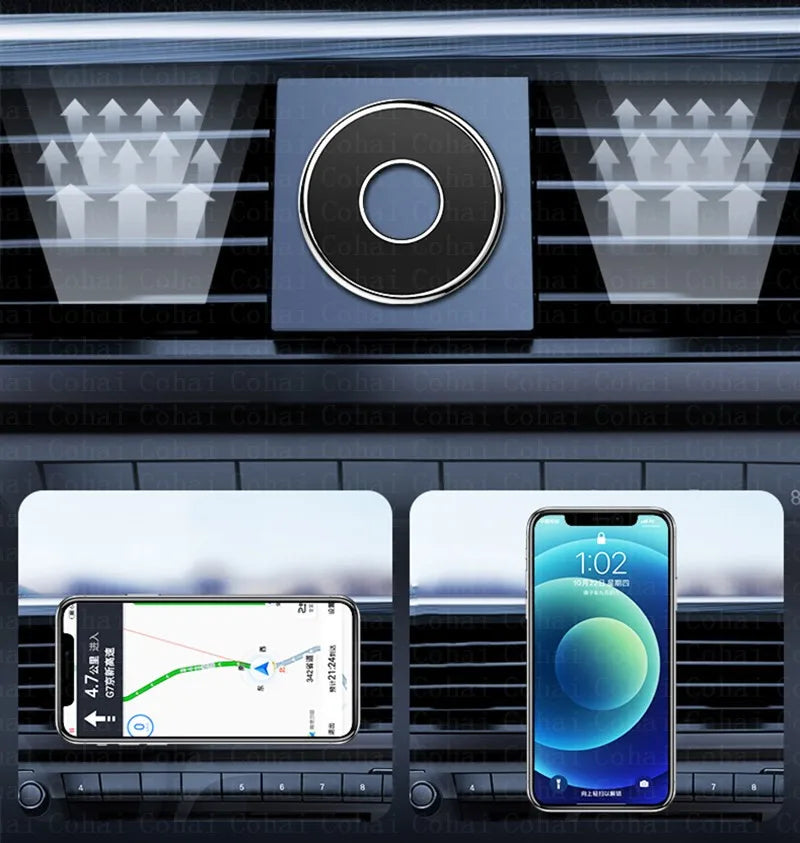 Mini Round Magnetic Car Phone Holder Dashboard | מעמד טלפון עיגולי מיני לדשפד