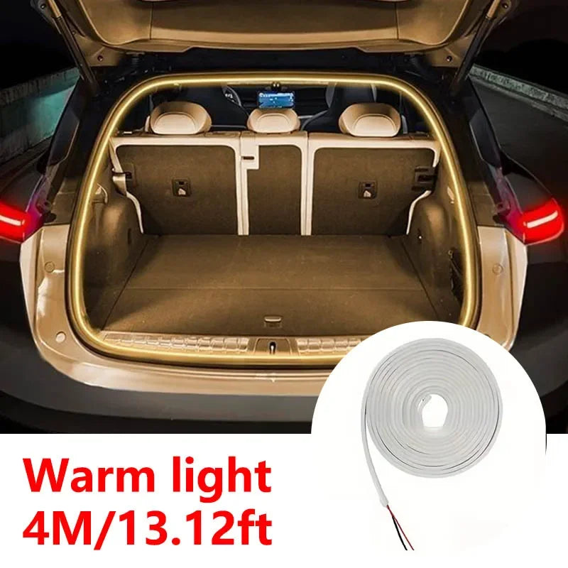 Car Trunk LED Light Strip – High Brightness Automatic Sensor Tailgate Ambient Lighting (Wiring-Free)