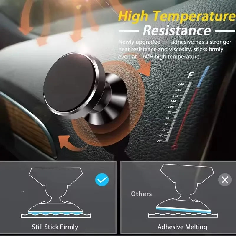 Magnetic Car Phone Holder Stick-On Dashboard | מעמד טלפון מגנטי דביקה לדשפד