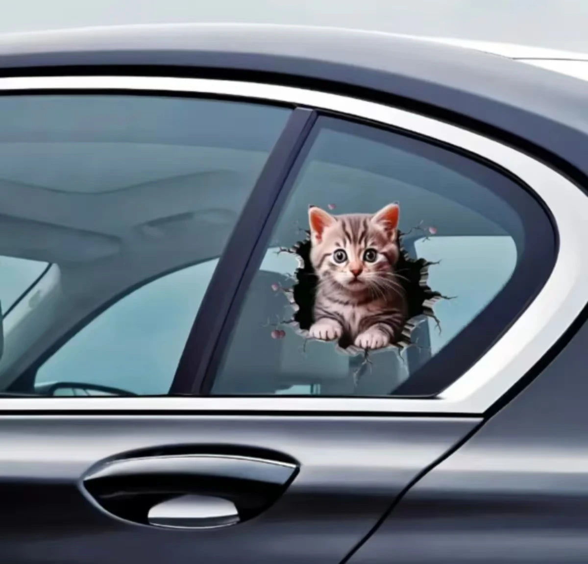 3D Cute Cat Car Sticker – Universal Vehicle & Laptop Decoration Decal (1PC)