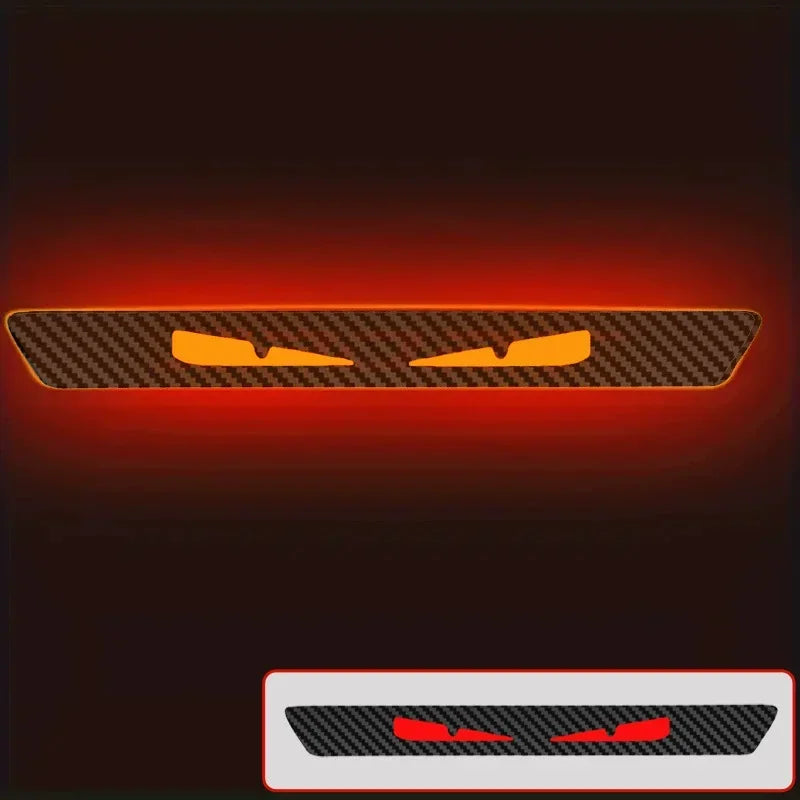 Monster Eyes Car Rear Light Sticker – Devil Eyes Tail Light Decal (Carbon Fiber Style)