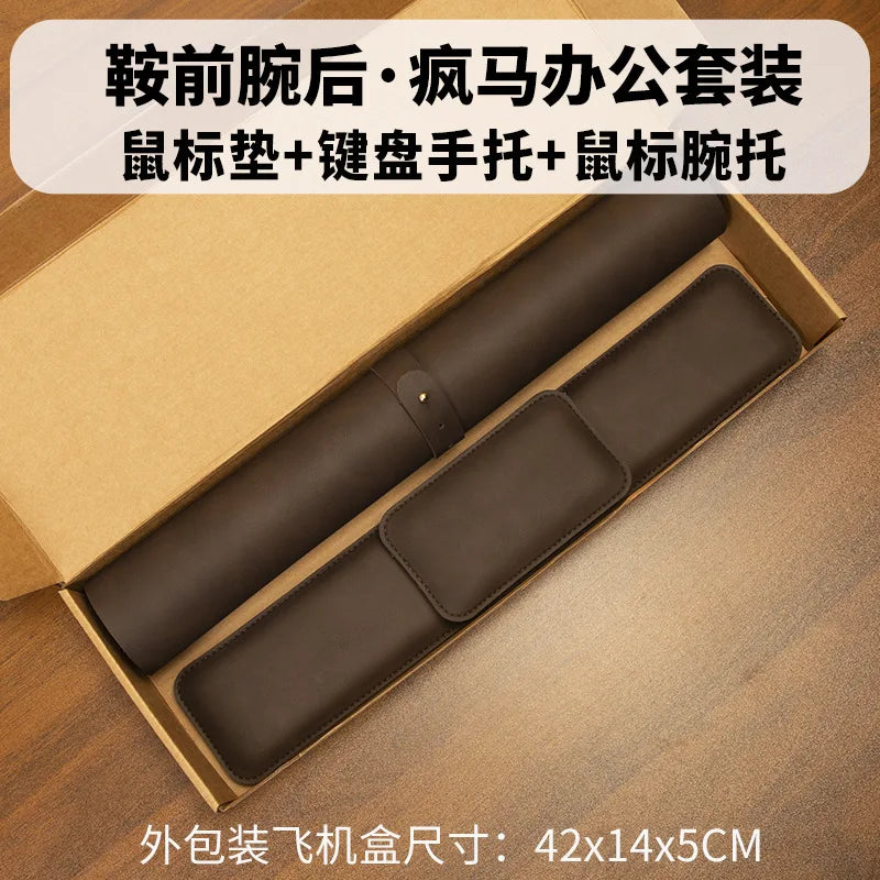 Wrist Pad Rest Keyboard Guard Three Pieces Desk Pad Waterproof PU Mouse Pad Large Mousepad