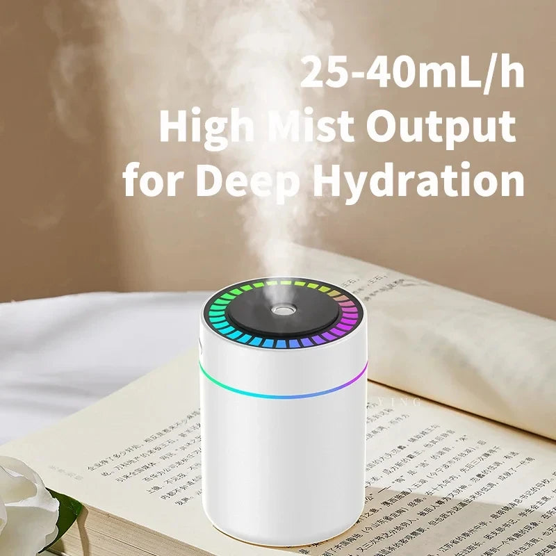Mini USB Car Air Humidifier – Aroma Essential Oil Diffuser with LED Mist Light