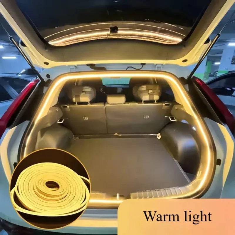 Car Trunk LED Light Strip – High Brightness Automatic Sensor Tailgate Ambient Lighting (Wiring-Free)