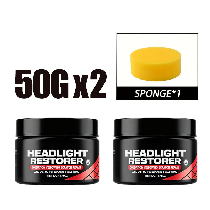 Car Headlight Restoration Kit – Removes Yellowing, Fogging & Oxidation Polish
