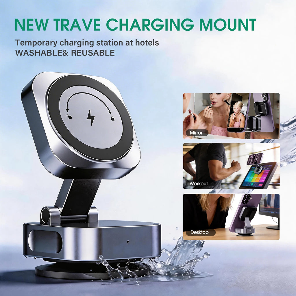Car Suction Cup Wireless Charger 25W MagSafe | מטען אלחוטי 25W כוס יניקה לרכב