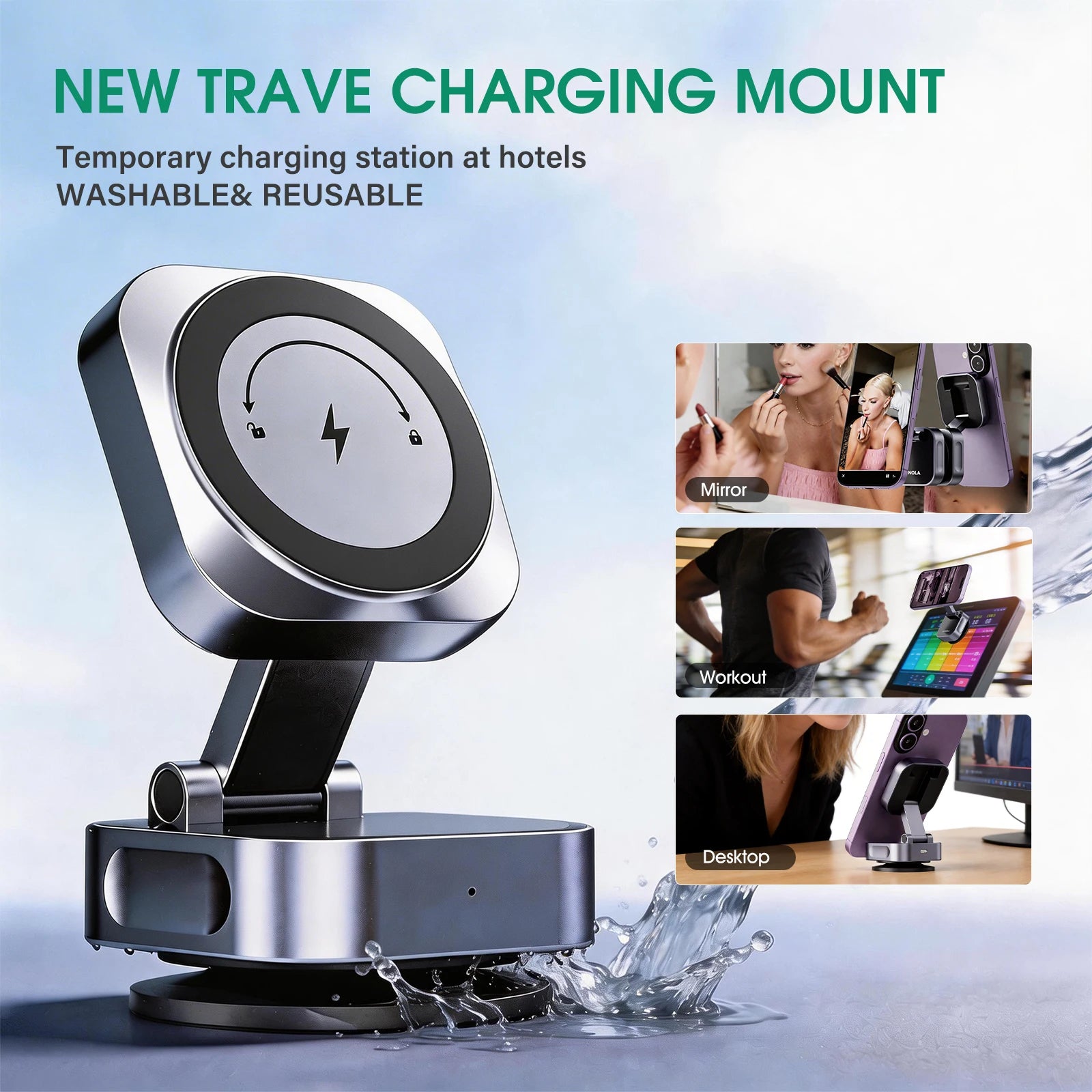 Car Suction Cup Wireless Charger 25W MagSafe | מטען אלחוטי 25W כוס יניקה לרכב