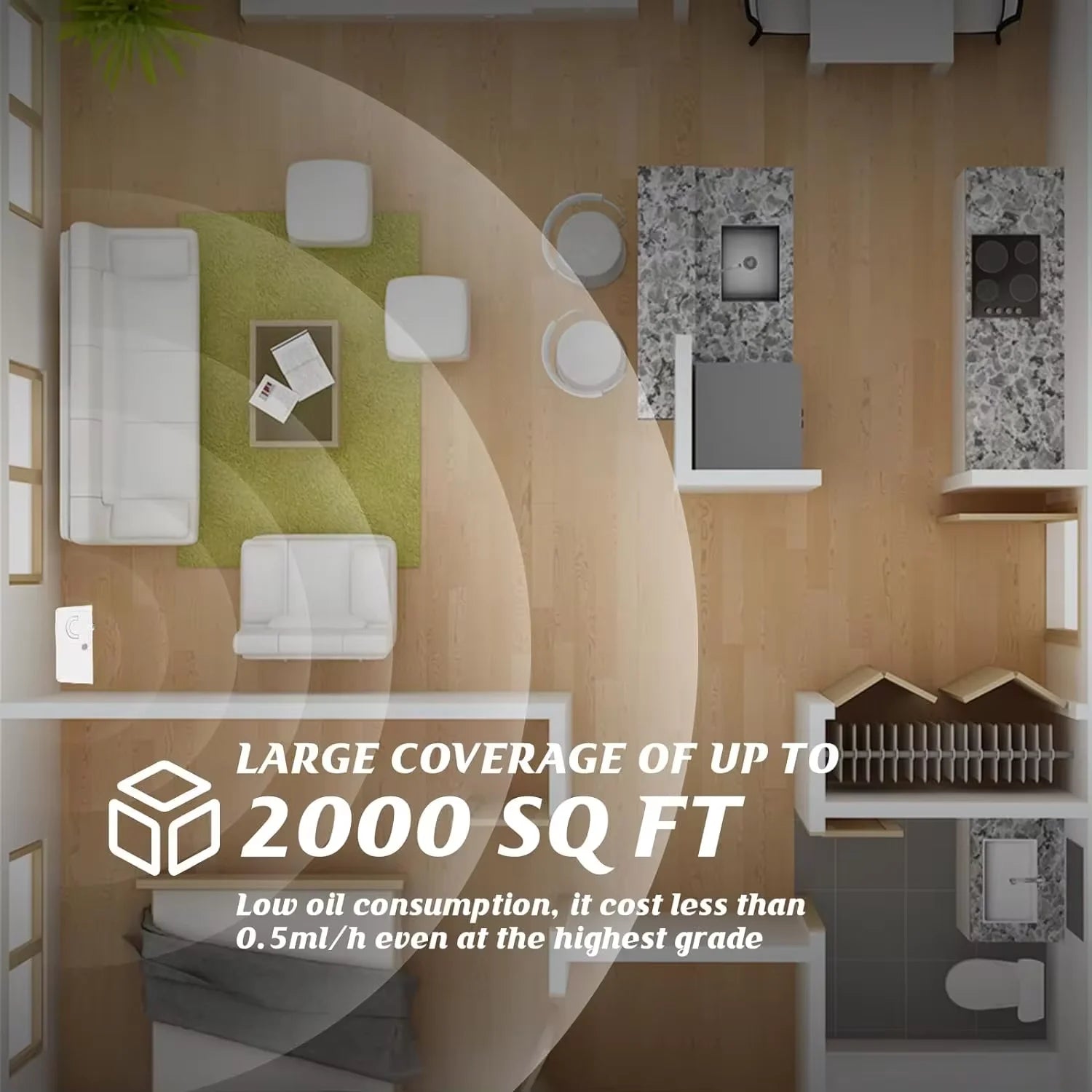 Bluetooth Smart Aroma Diffuser 300m³ | מפזר ריח חכם Bluetooth 300m³