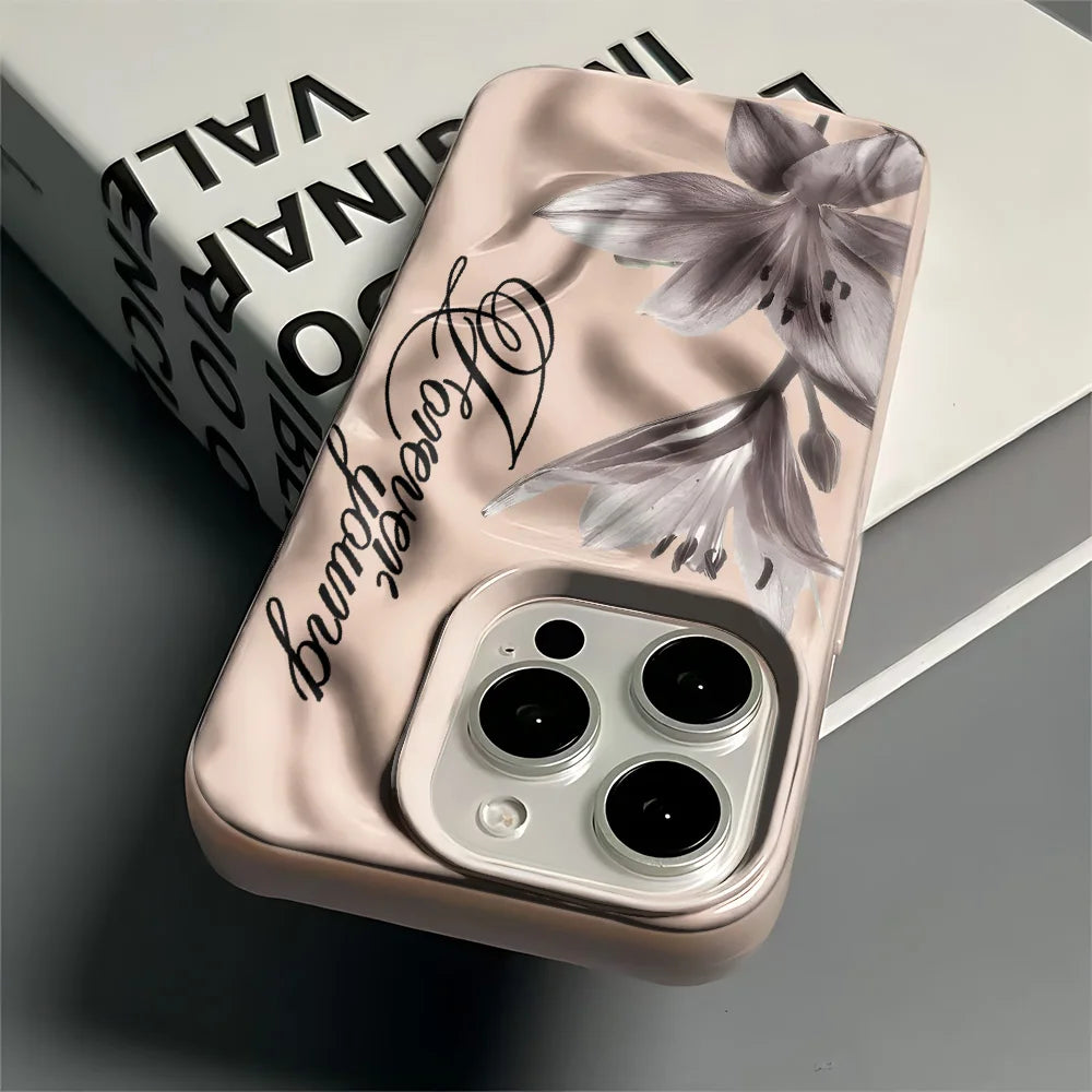 Lily Forever Young Camera Protection Silicone Case For Iphone 17 16 Plus 15 14 13 12 11 Pro Max Full Edge Shockproof Cover