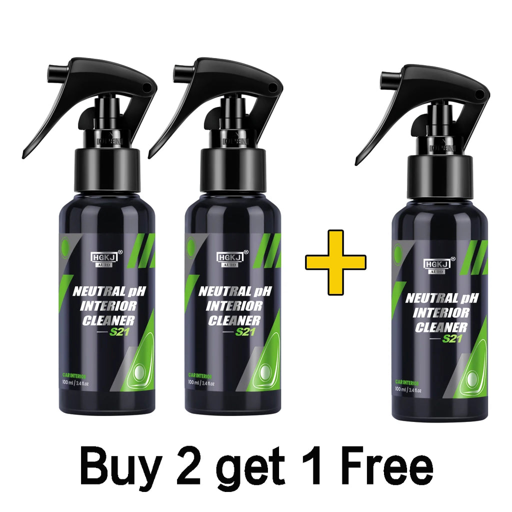 HGKJ S21 Car Interior Cleaner – Multi-Surface Foam Cleaner for Roof, Leather, Fabric & Dashboard