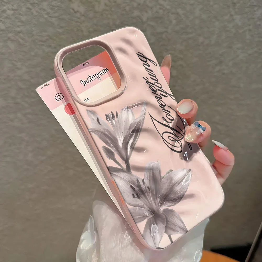 Lily Forever Young Camera Protection Silicone Case For Iphone 17 16 Plus 15 14 13 12 11 Pro Max Full Edge Shockproof Cover