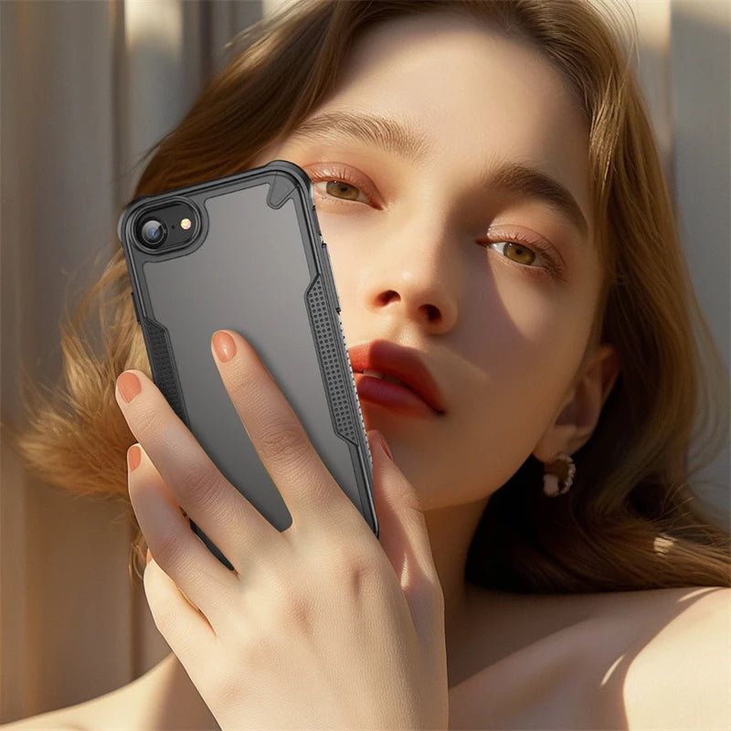 Translucent Matte Armor Case For iPhone SE