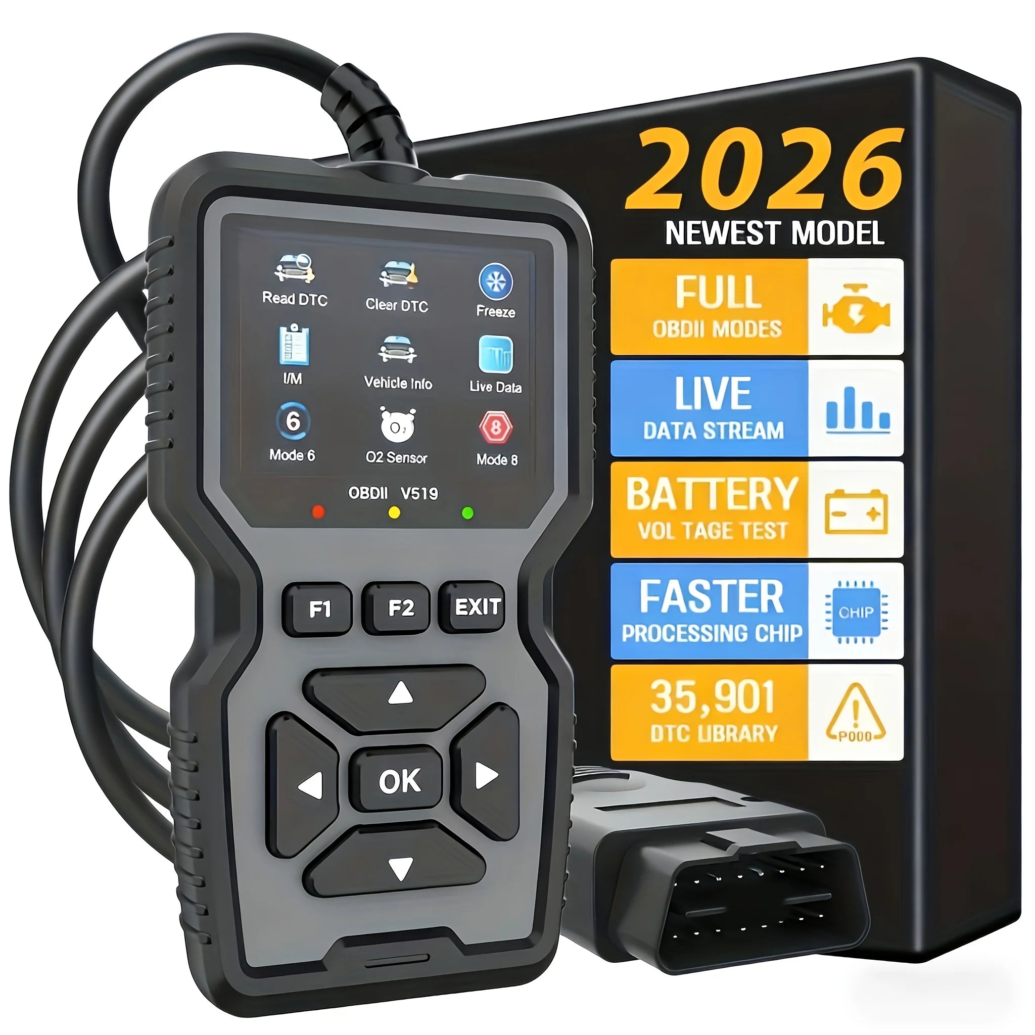 V519 Professional OBD2 Scanner – Automotive Diagnostic Tool with Live Data & Code