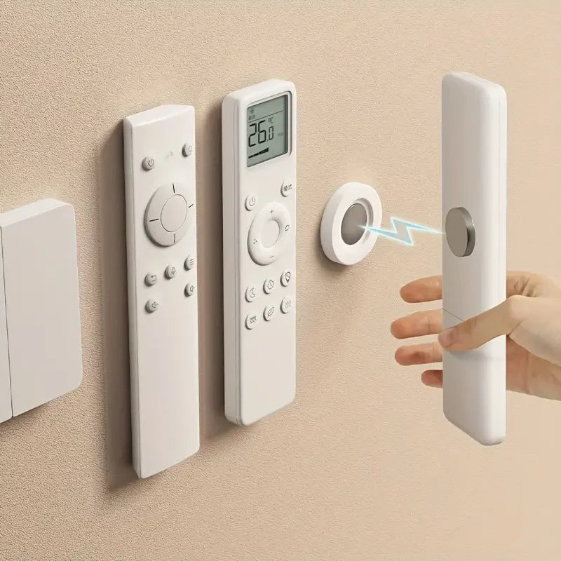 3pcs No Drill Magnetic Remote Holder - Wall Mount for TV/AC/DVD Remotes,