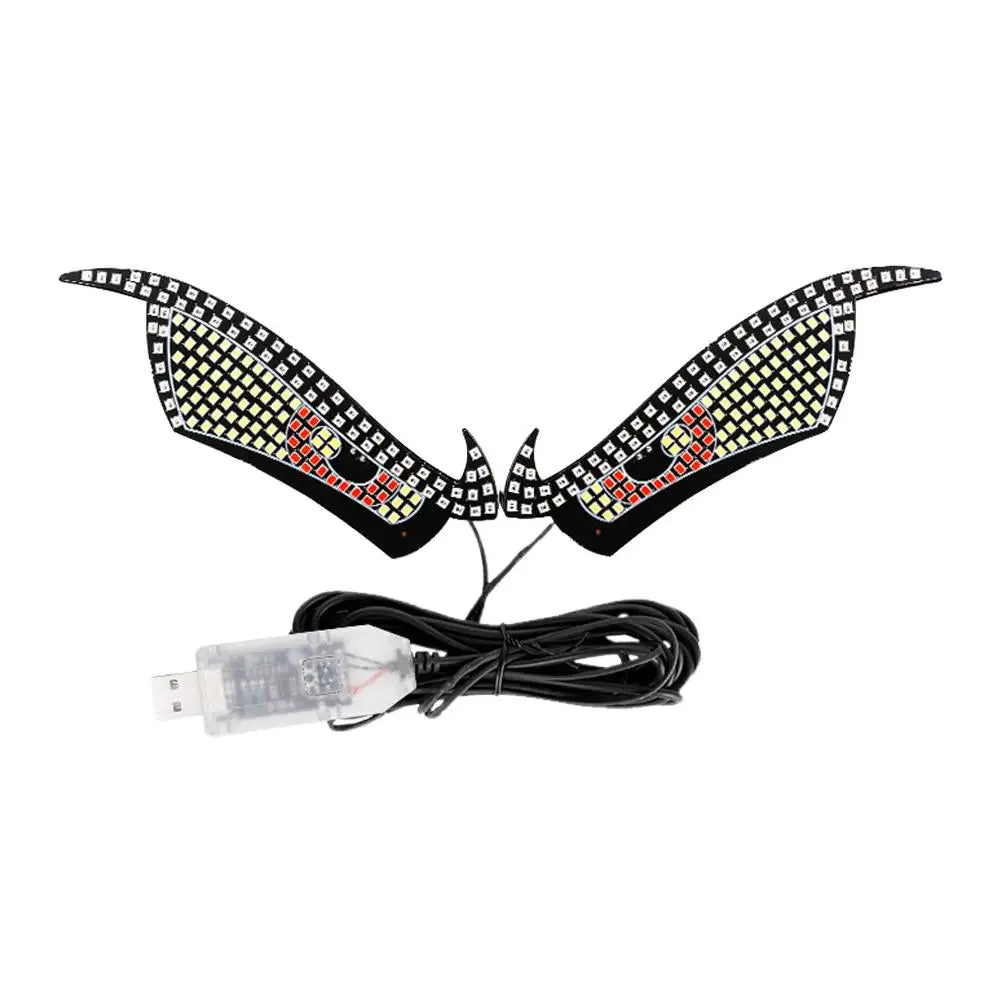 USB RGB Devil Eyes LED Display – Flexible Animated Window Screen for Car & Truck