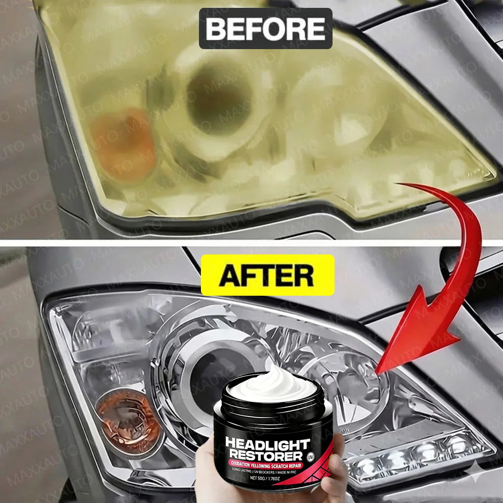 Car Headlight Restoration Kit – Removes Yellowing, Fogging & Oxidation Polish