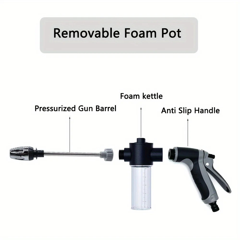 High-Pressure Car Wash Water Gun – Foam Sprayer Nozzle for Car, Garden & RV Cleaning