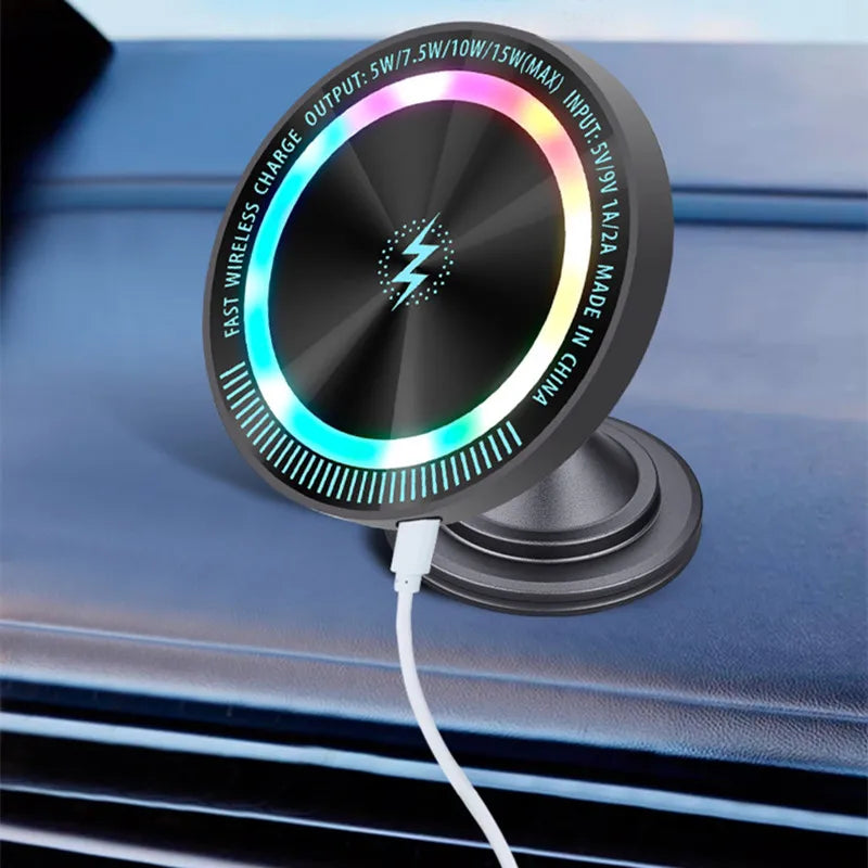 Magnetic Car Wireless Charger 15W Dashboard | מטען אלחוטי מגנטי 15W לדשפד