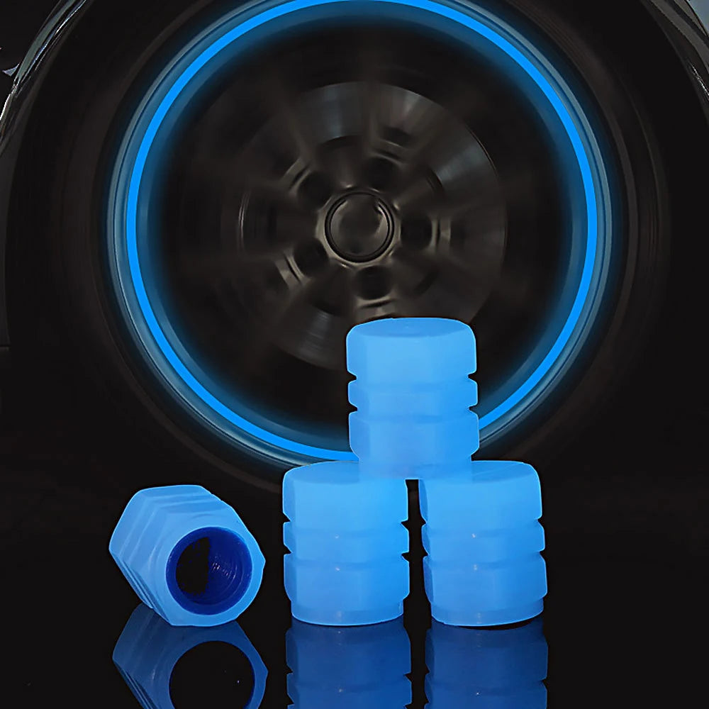 Luminous Valve Caps Fluorescent Night Car