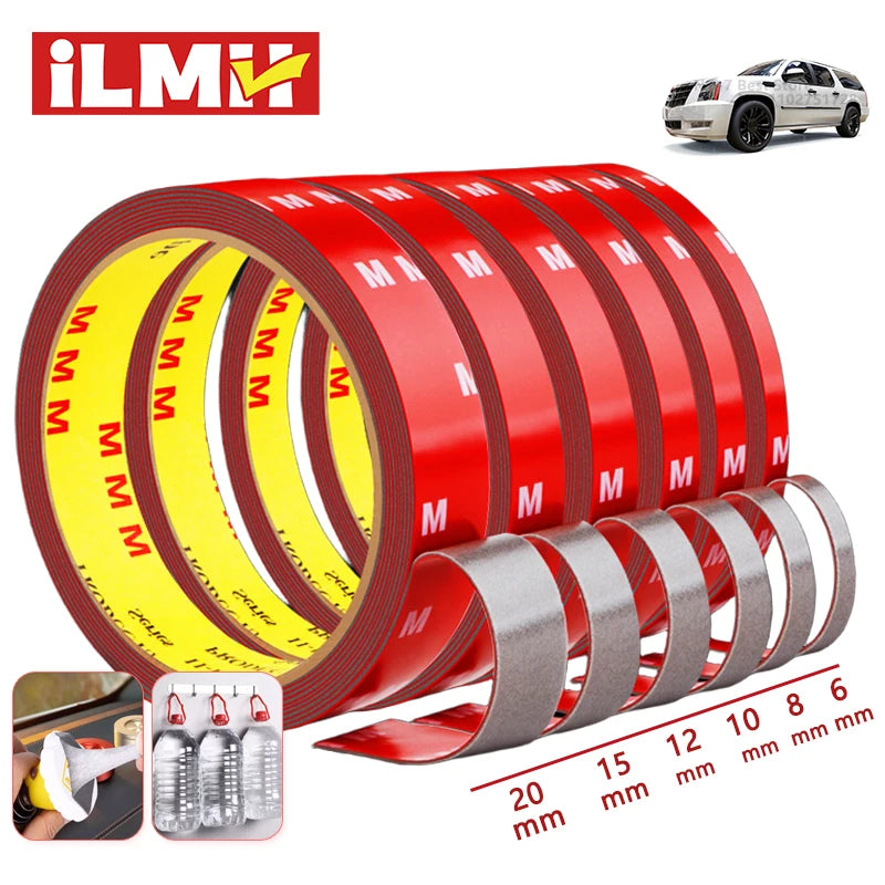 iLMH Extra Strong Double Sided Tape – High Viscosity Car Mounting Adhesive (No Residue)