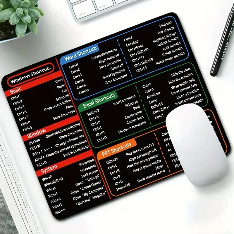 Mouse Mat Office Software Shortcut Key Mouse Pad Small