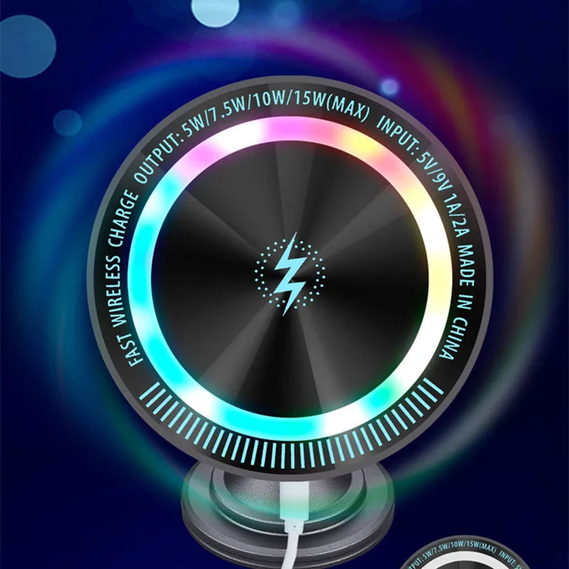 Magnetic Car Wireless Charger 15W Dashboard | מטען אלחוטי מגנטי 15W לדשפד