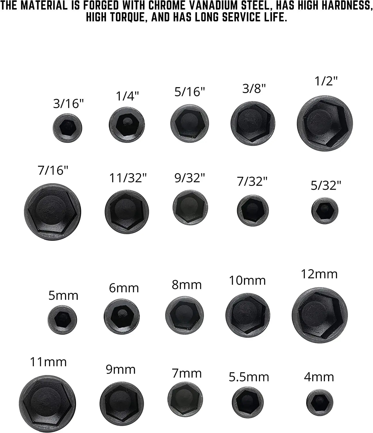 9pcs Hex Socket Nut Driver Set – 5mm to 13mm Screwdriver Bit & Socket Wrench Kit