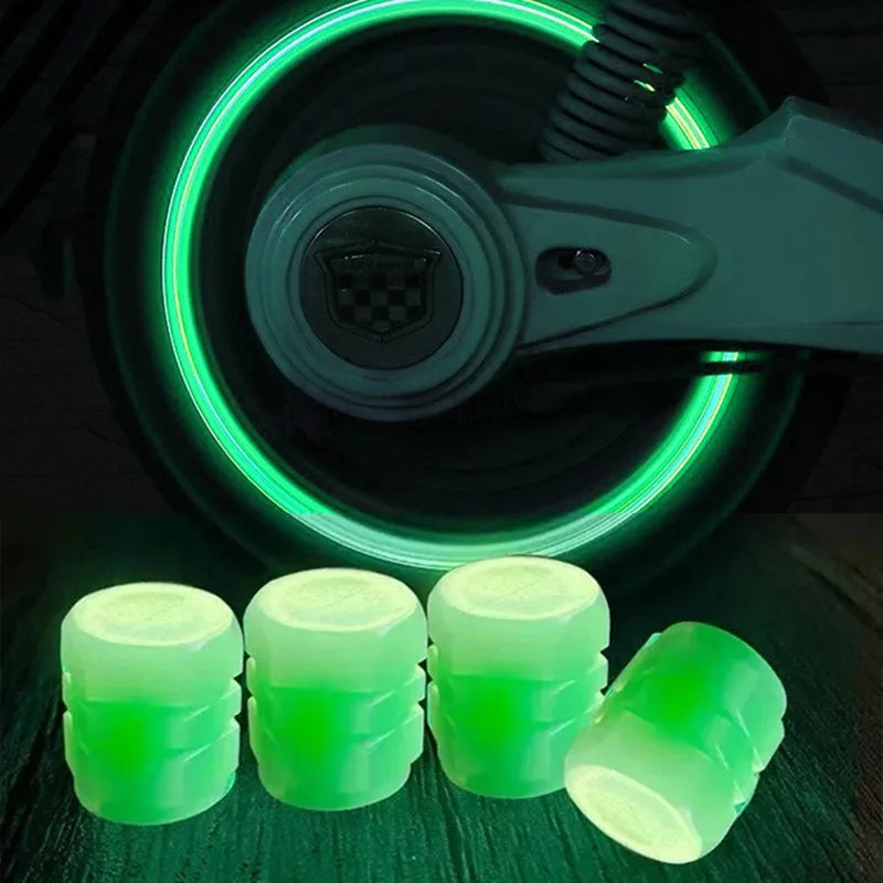 Luminous Valve Caps Fluorescent Night Car