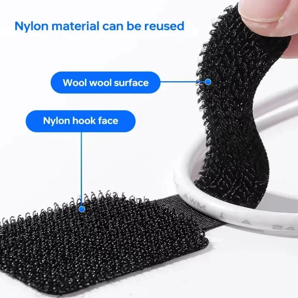 10/20Pcs Self Adhesive Reusable Cable Ties Wire