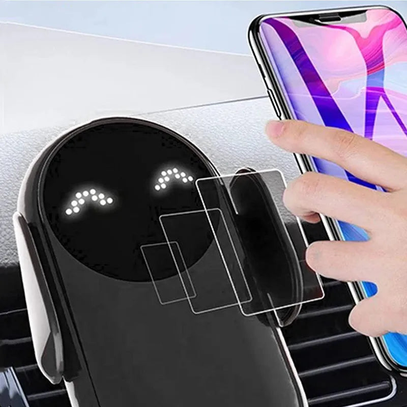 Wireless Car Charger Mount – Air Vent Phone Holder with Infrared Auto-Clamp Fast Charging