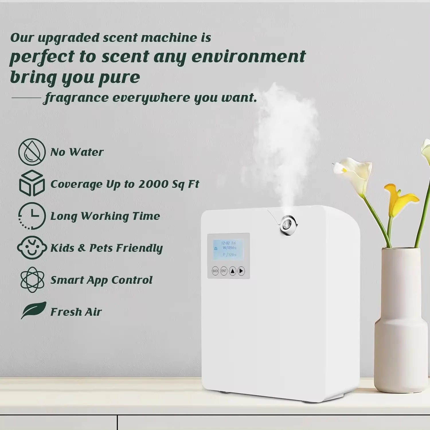 Bluetooth Smart Aroma Diffuser 300m³ | מפזר ריח חכם Bluetooth 300m³