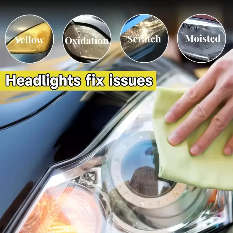 Car Headlight Restoration Kit – Removes Yellowing, Fogging & Oxidation Polish