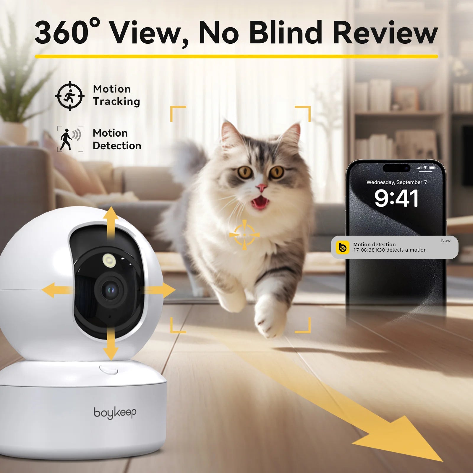Smart WiFi Baby & Pet Camera 2K 360° | מצלמת תינוקות/חיות חכמה 2K 360°