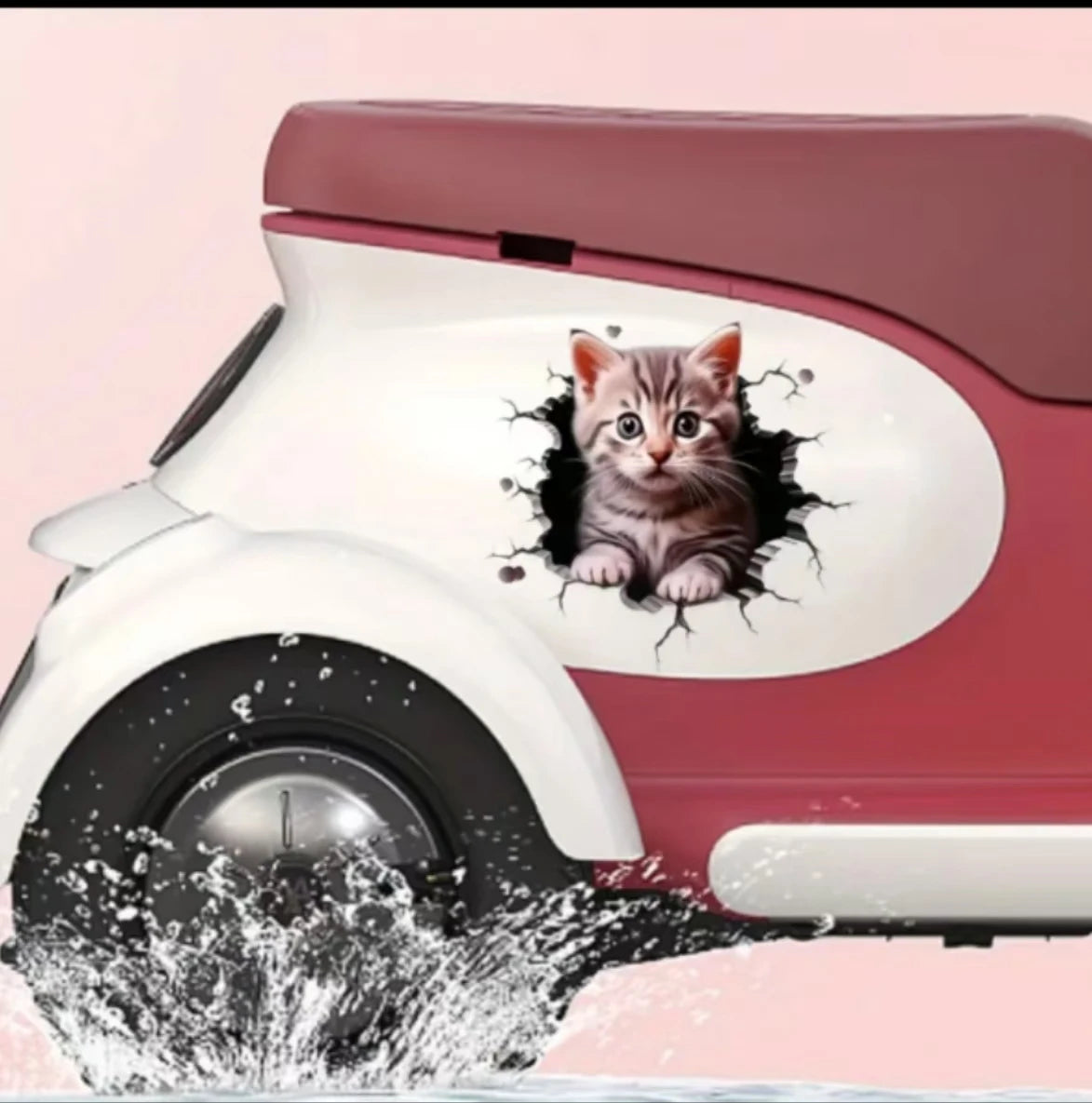 3D Cute Cat Car Sticker – Universal Vehicle & Laptop Decoration Decal (1PC)