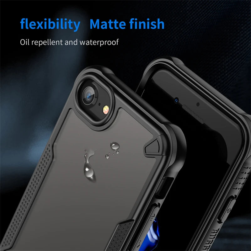 Translucent Matte Armor Case For iPhone SE