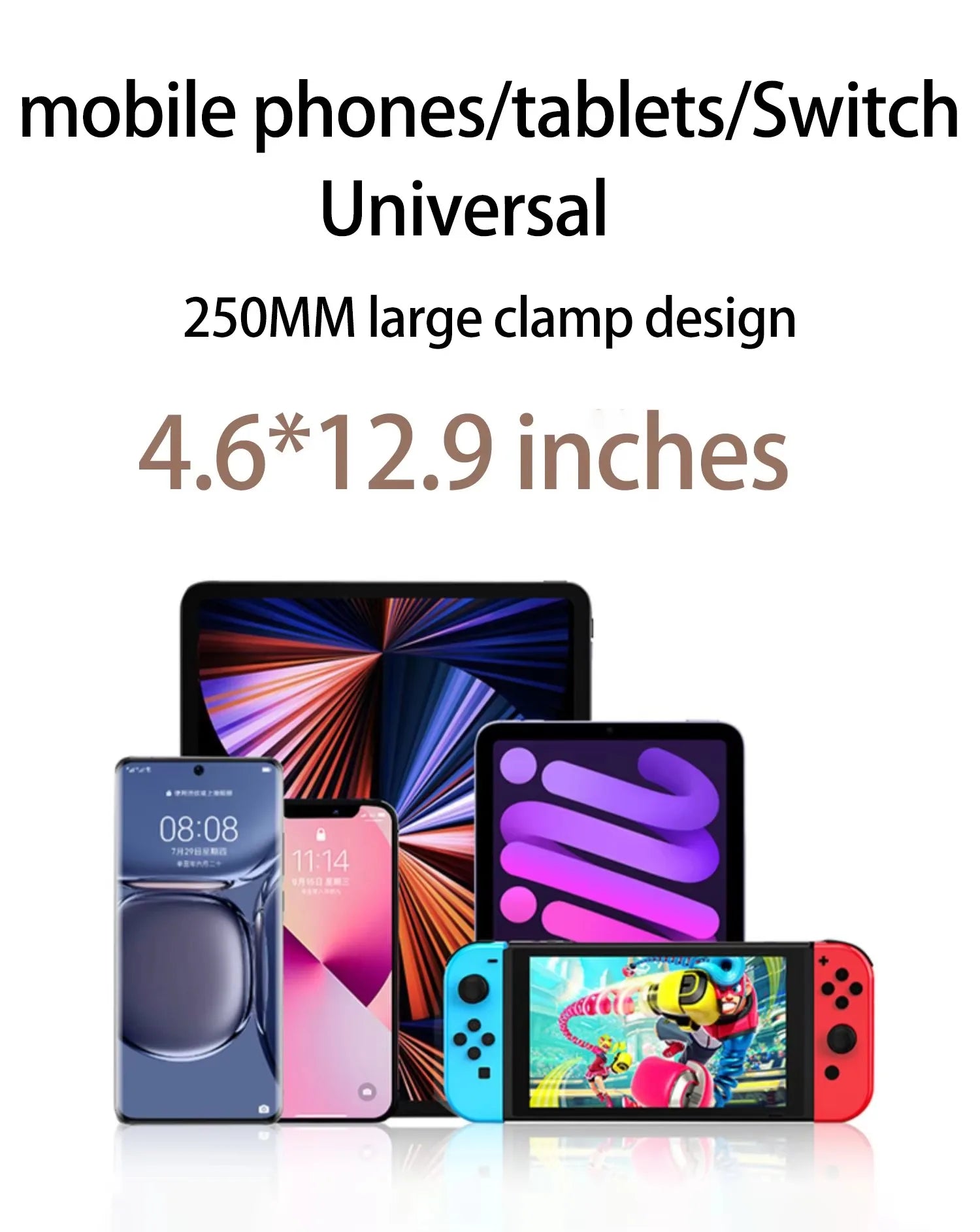 Tablet Stand Rotatable Phone Stand Long Arm Metal 180 °   Adjustable Holder for iPad Pro Mini Air Xiaomi Tablet Compatible 4-12.9