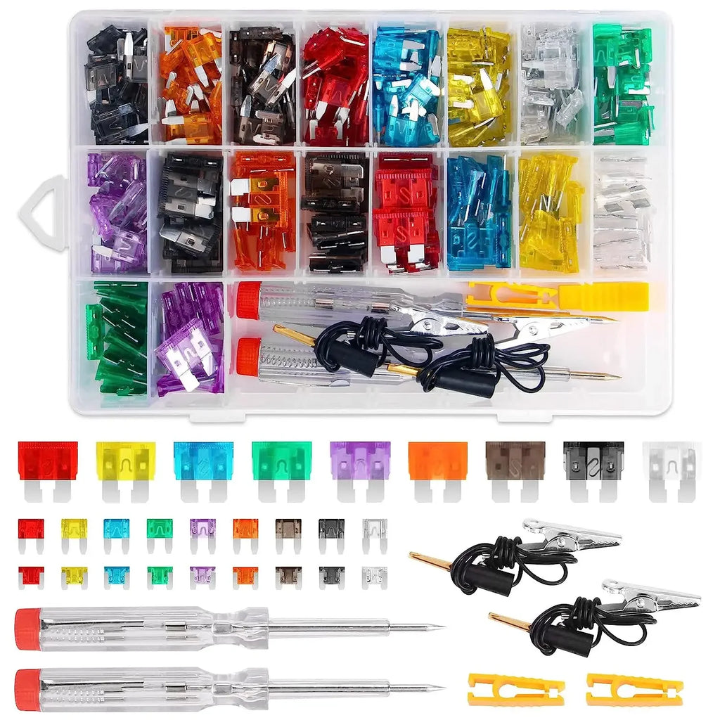 100pcs Car Blade Fuses Set – 2A to 35A Assorted Automotive Fuse Kit for Car/RV/Truck