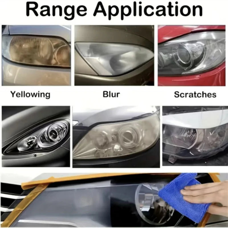 Car Headlight Restoration Kit – Removes Yellowing, Fogging & Oxidation Polish