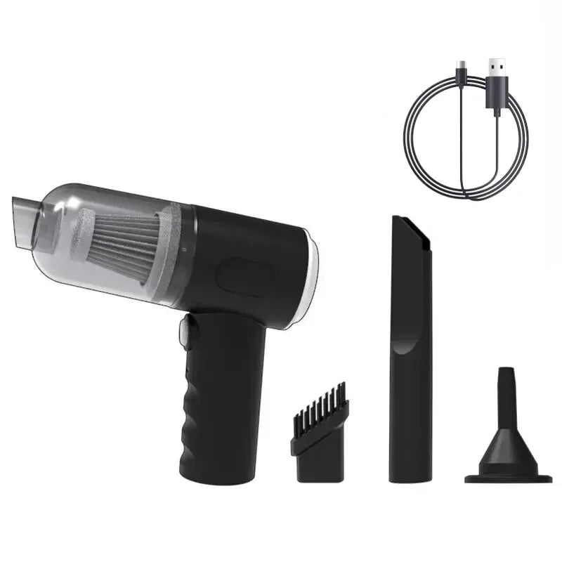 9000Pa Wireless Car Vacuum Cleaner – Portable Wet & Dry USB Rechargeable Cleaner