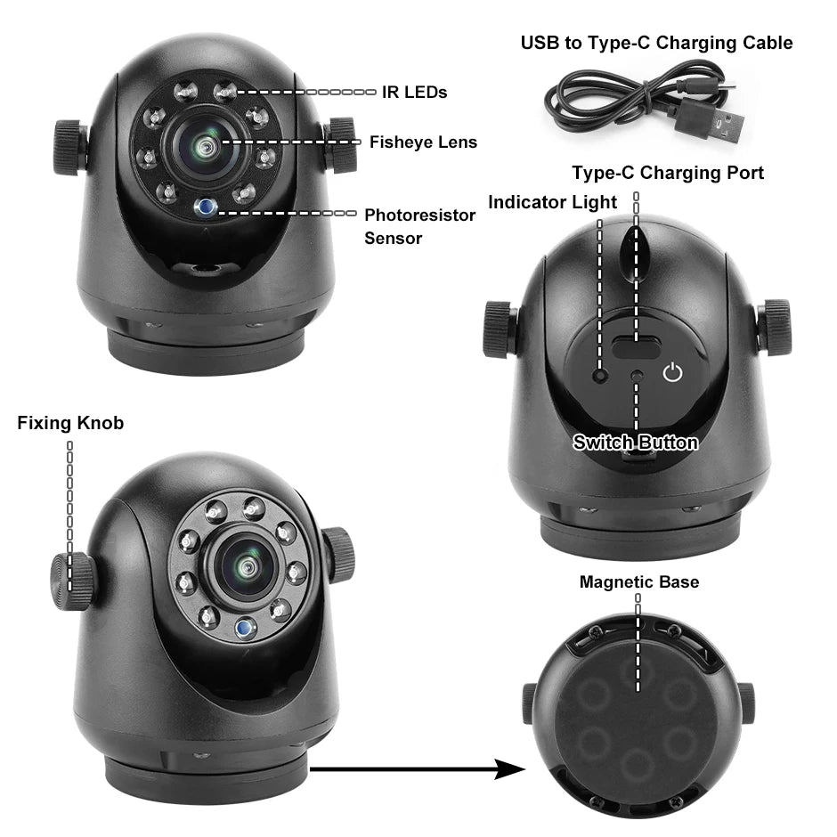Wireless Rear View Camera 5G WiFi Night Vision | מצלמת רוורס אלחוטית 5G WiFi