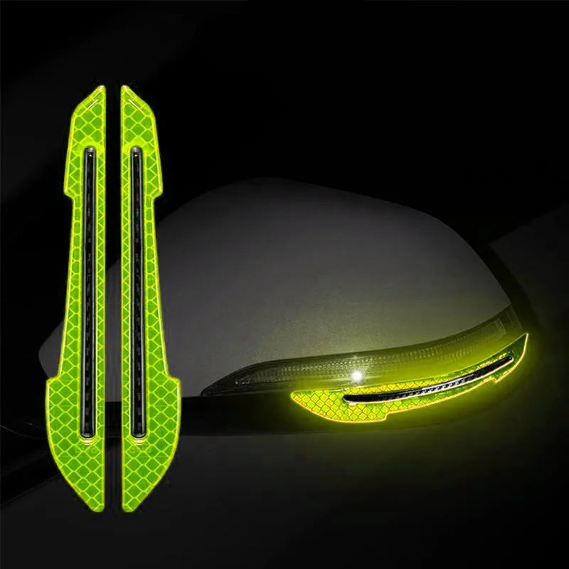 Car Wheel Hub Reflective Strips – Door Handle Safety Warning Stickers for Auto Exterior