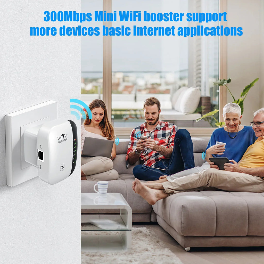 Wireless WiFi Repeater 300Mbps WiFi Extender Amplifier
