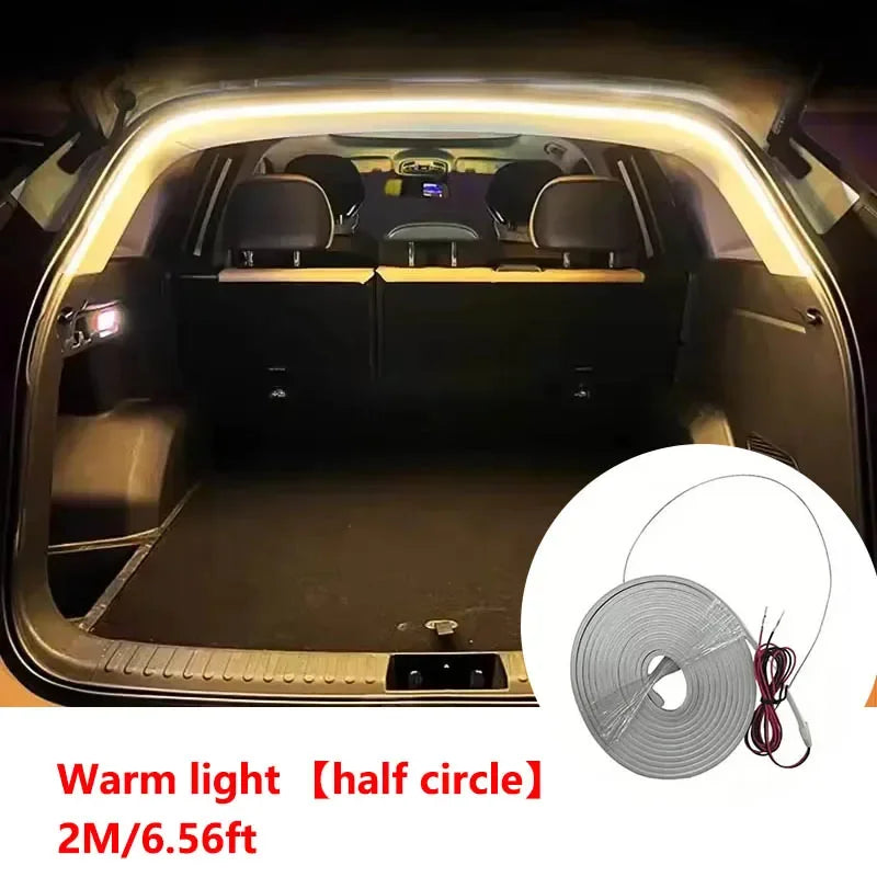 Car Trunk LED Light Strip – High Brightness Automatic Sensor Tailgate Ambient Lighting (Wiring-Free)